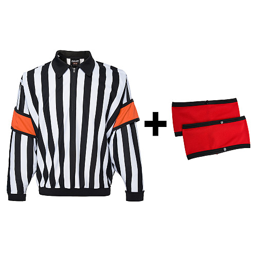 HRJ100 Ice Hockey Long Sleeve Striped Referee/Umpire Jersey Shirt for Men