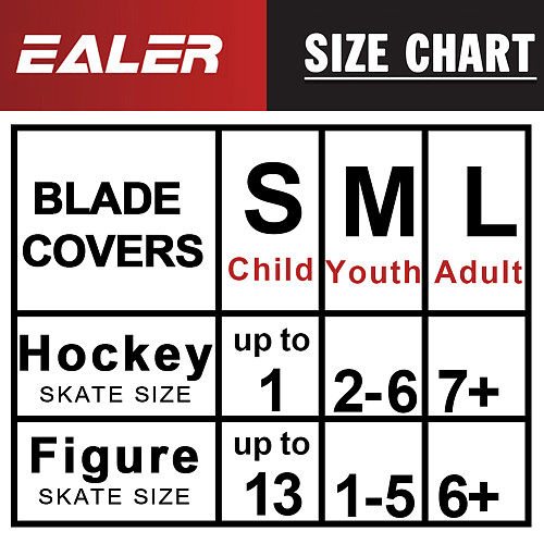 Copy Copy EALER SKC200 Ice Skate Blade Covers,Guards for Hockey Skates,Figure Skates and Ice Skates,Skating Soakers Cover Blades for Kids Youth and Adult - Men Women Boys Girls