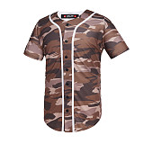 EALER BJ80 Series Mens Baseball Jersey Button Down Shirts Short Sleeve Hipster Hip Hop Sports Uniforms