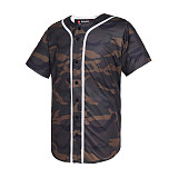 EALER BJ80 Series Mens Baseball Jersey Button Down Shirts Short Sleeve Hipster Hip Hop Sports Uniforms
