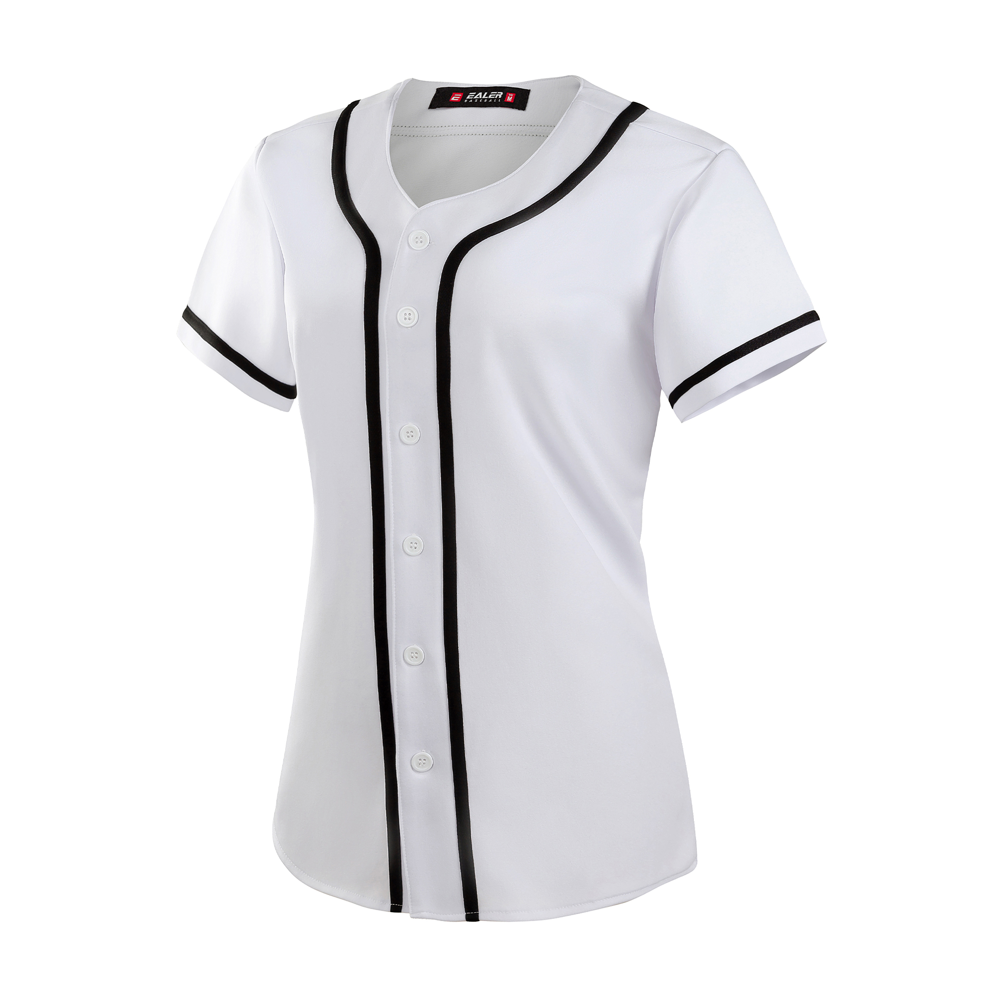 EALER BJW80 Series Women's Baseball Jersey Button Down Shirts Short Sleeve  Hipster Hip Hop Sports Uniforms