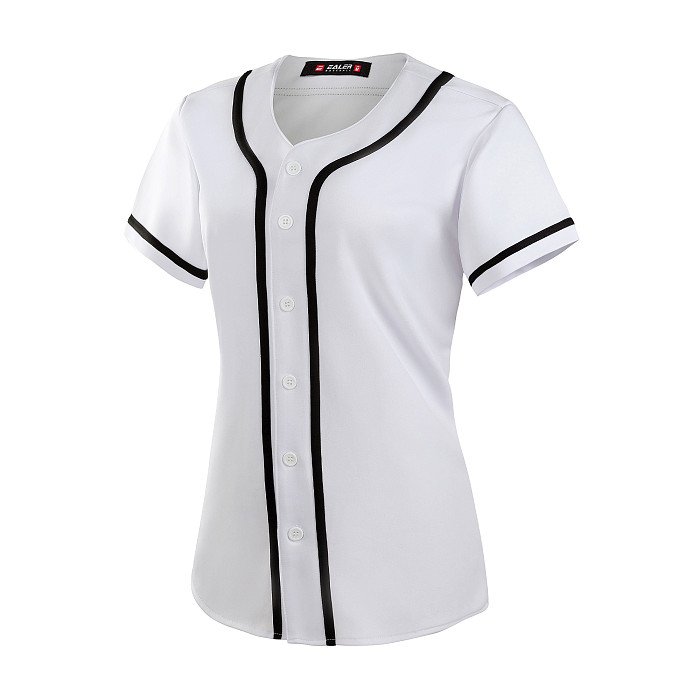 Blank Plain Hip Hop Hipster Baseball Jersey Button Up Sport Shirt