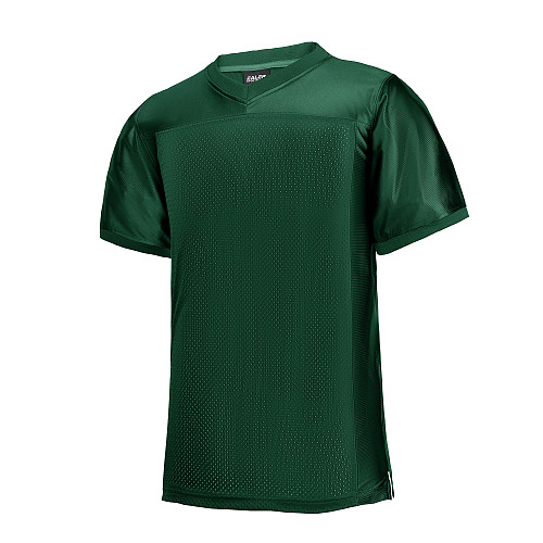 FJ80 Blank Football Jersey Mesh Athletic Football Shirt Practice Sports Uniform-Green