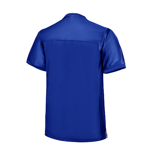 FJ80 Blank Football Jersey Mesh Athletic Football Shirt Practice Sports Uniform-Blue