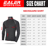Hockey Compression Shirt with Neck Guard, Neck Protect Long Sleeve Shirt