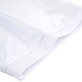 FJ80 Blank Football Jersey Mesh Athletic Football Shirt Practice Sports Uniform-White