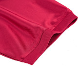 FJ80 Blank Football Jersey Mesh Athletic Football Shirt Practice Sports Uniform-Red