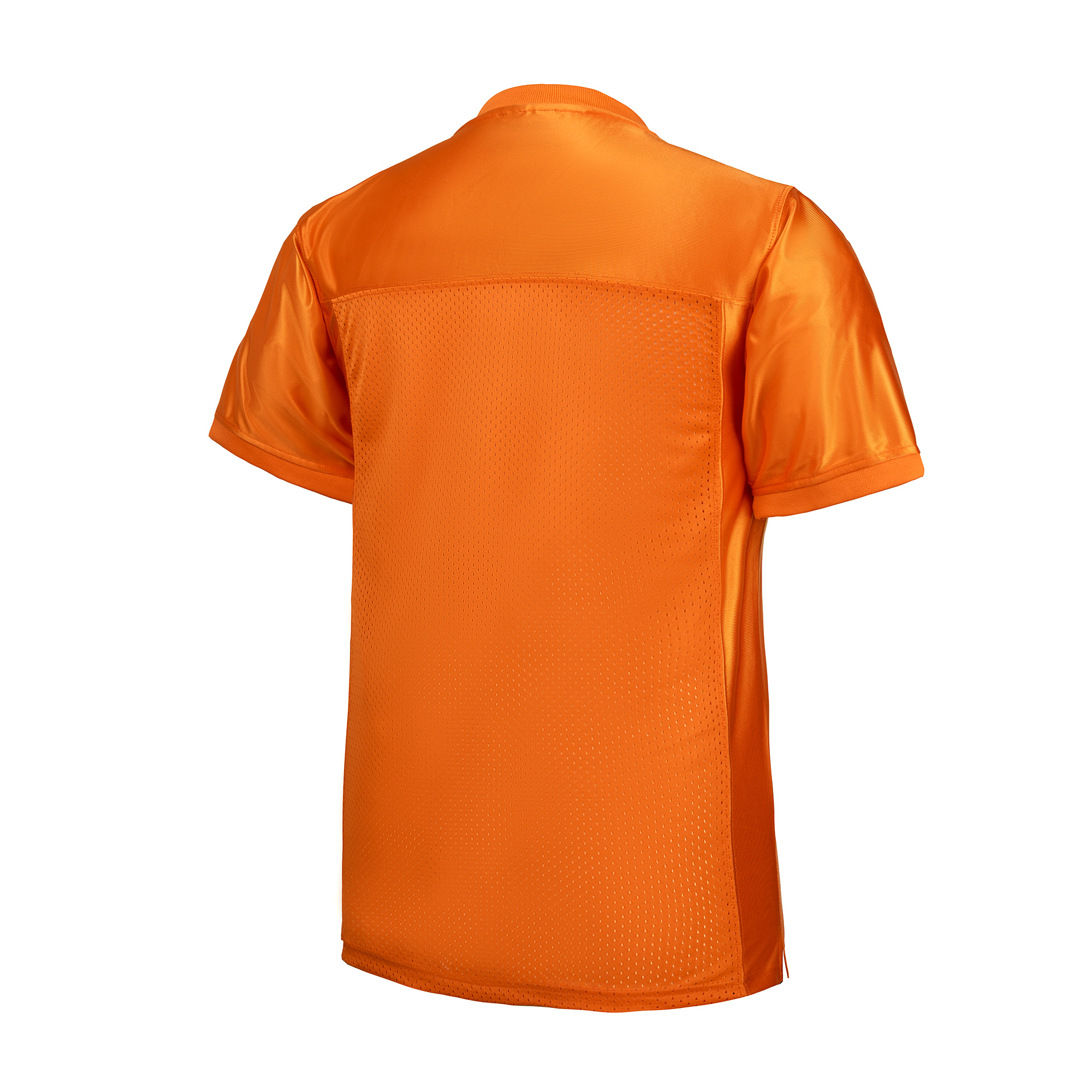 Neon Orange Football Mesh Jersey Fabric - Athletic Sports Mesh Fabrics