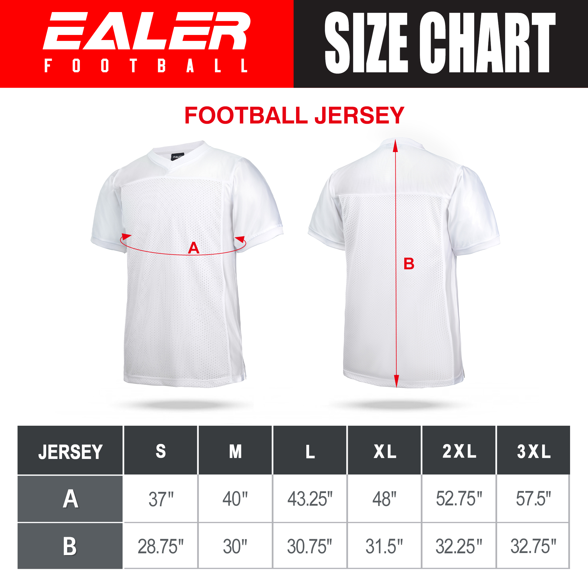 Mens size outlet 40 football jersey