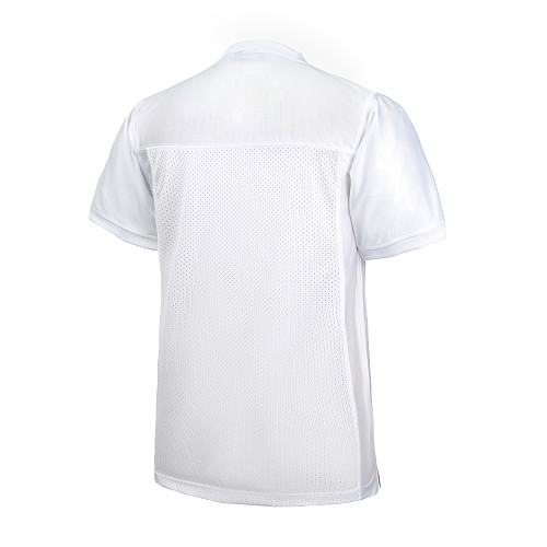FJ80 Blank Football Jersey Mesh Athletic Football Shirt Practice Sports Uniform-White