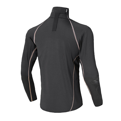 Hockey Compression Shirt with Neck Guard, Neck Protect Long Sleeve Shirt