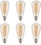 Generalman LED Bulbs - 2W ST64 Vintage Edison Light Bulb, 2200K LED Lighting Bulbs, E26 Standard Base Bulbs (6 Pack)