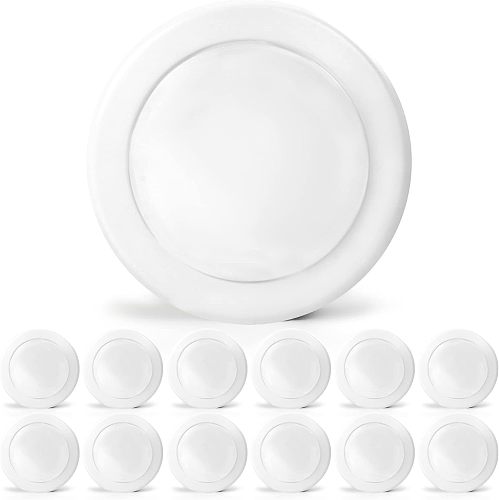 Foxlux 12 Pack 6 Inch 5CCT LED Disk Light, CRI80, 850lm, 12W, 2700K/3000K/3500K/4000K/5000K Adjustable, Dimmable LED Recessed Ceiling Lights