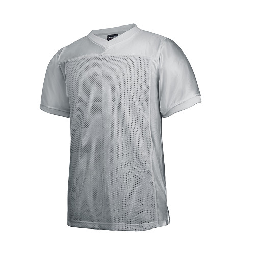 FJ80 Blank Football Jersey Mesh Athletic Football Shirt Practice Sports Uniform-Gray