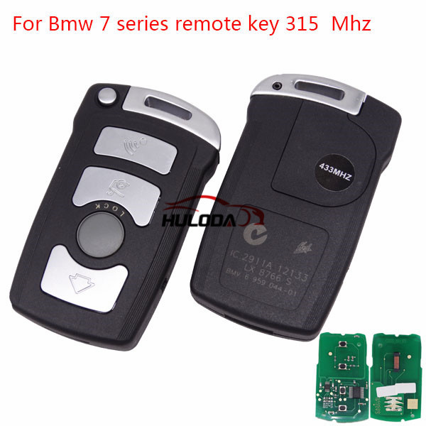 For Bmw 4 button remote key for bmw 7 series With ID46 PCF7942 chip 315mhz