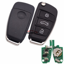 Audi style 3 button remote key B02 for KD300 and KD900 to produce any model  remote