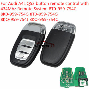 For Audi A4L, Q5 3 button remote key with 433Mhz and 7945 Chip