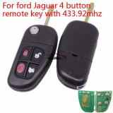 For Ford Jaguar 4 button remote key with 433mhz 4D60 +DST40 Chip FCCID: NHVWB1U241 Part Number: 1X43-15K601-AE