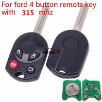 For ford 4 button remote  key with 315mhz