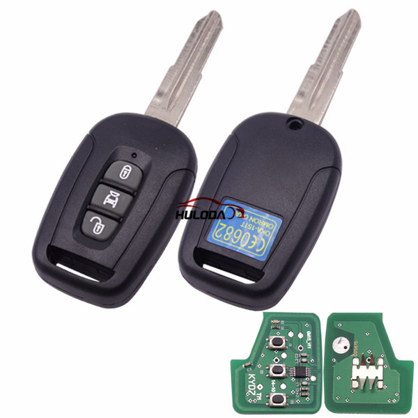 Chevrolet 3 button remote key with 434mhz