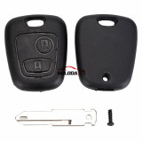 For Citroen 2 button remote key blank with 206 key blade