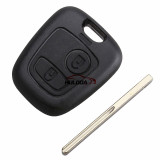 For peugeot 2 button remote key blank with hu83 407 blade ( with metal logo )