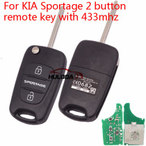For KIA Sportage 2 button remote key with 433mhz