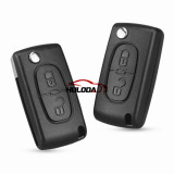 For Peugeot 206 blade 2 button flip remote key blank ( 206 Blade - 2Button - No Battery Place) (No Logo)