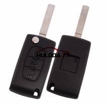 For Peugeot 307 blade 3 button flip remote key blank with light button ( VA2 Blade - 3Button -  Light - No battery place) (No Logo)