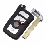 For Bmw 7 series remote key case  with emergency blade (battery part can't open)