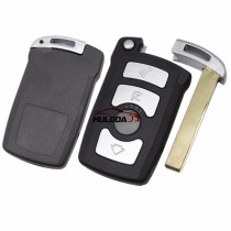 For Bmw 7 series remote key case  with emergency blade (battery part can't open)