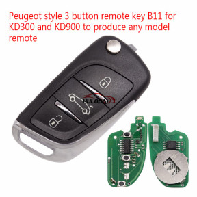 For Peugeot style 3 button remote key B11 for KD300,KD900,URG200,mini KD and KD-X2 generate new keys ,For produce any model  remote