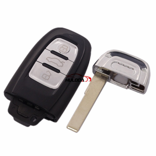 For Audi A4L and Q5 3 button Remote key Blank with emergency Key blade with stove-varnish cover