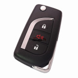 For Toyota 2+1 button flip remote key shell  with TOY40 blade