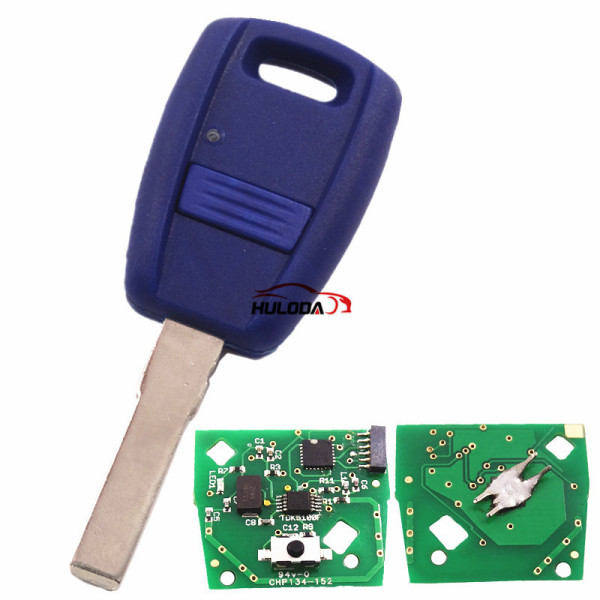 For Fiat Fir 114 and Punto 188 1 Button remote key with 434mhz in blue color, programmed by Zedfull with SIP22 blade