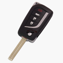 For Toyota 3+1 button remote key shell  with TOY40 blade