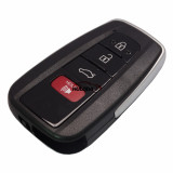 For Toyota 3+1 button remote key blank with blade, the blade switch on the back-shell-part