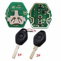After Makert For BMW EWS Systerm 3 button remote key with 2 track blade and 4 track blade you can choose 7935 chip   434MHZ