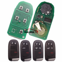 For Chrysler  keyless  remote key with 434mhz with PCF7945M (HITAG AES) chip  with 2+1/3+1/4+1 button key shell , please choose use for 2014-2018 JEEP Cherokee  434mhz ASK PCF7953M FCC ID: GQ4-54T    OE:68141580AE/AC/AF/AG/AB