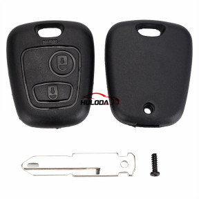 For Peugeot 2 button remote key  without logo