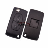 For Peugeot ASK 2 button flip remote control with 433Mhz PCF7941 Chip for  Trunk  and  Light  Button and 307&407 Blade (After April 2011 year)