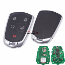 Cadillac smart keyless 4+1 button remote key with 315mhz