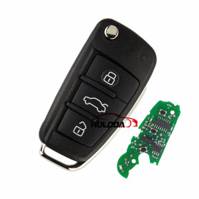 For Audi A4 3 button flip remote key with 433Mhz with ID48 Chip