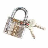 Transparent Visible Pick Cutaway Mini Practice View Padlock Lock Training Skill For Locksmith