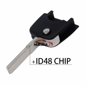 For Audi hu66-remote key head with Audi  ID48 Can   Crystal chip inside