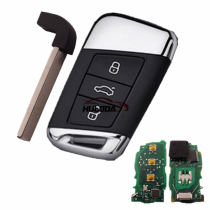 For VW MQB/B8 3 button keyless remote key with 434mhz with AES 48 chip ASK