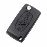 For Fiat 3 buton flip remote key blank without battery clamp with HU83 blade