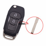 For Ford 2 button remote key shell  for Ford Fusion Edge Explorer 2013-2015 without logo