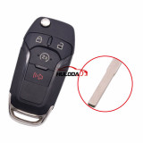 For Ford 3+1 button remote key shell  for Ford Fusion Edge Explorer 2013-2015 without logo