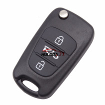 For Hyundai  Rio  3 button flip key blank with Toy40 Blade